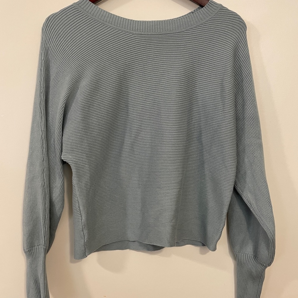 Light Blue Ribbed Womens Small Sweater